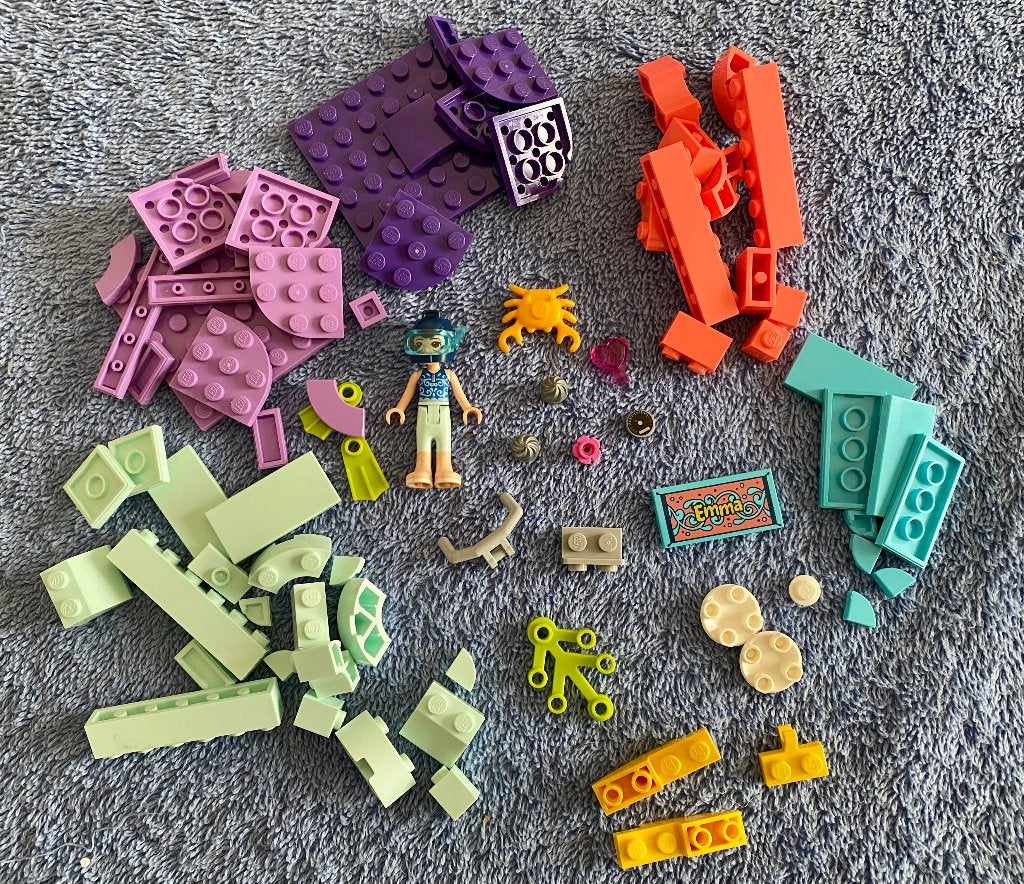 LEGO Friends 41385 Emma's Summer Heart Box (compleet), Lego, Friends, Ophalen of Verzenden, Zo goed als nieuw