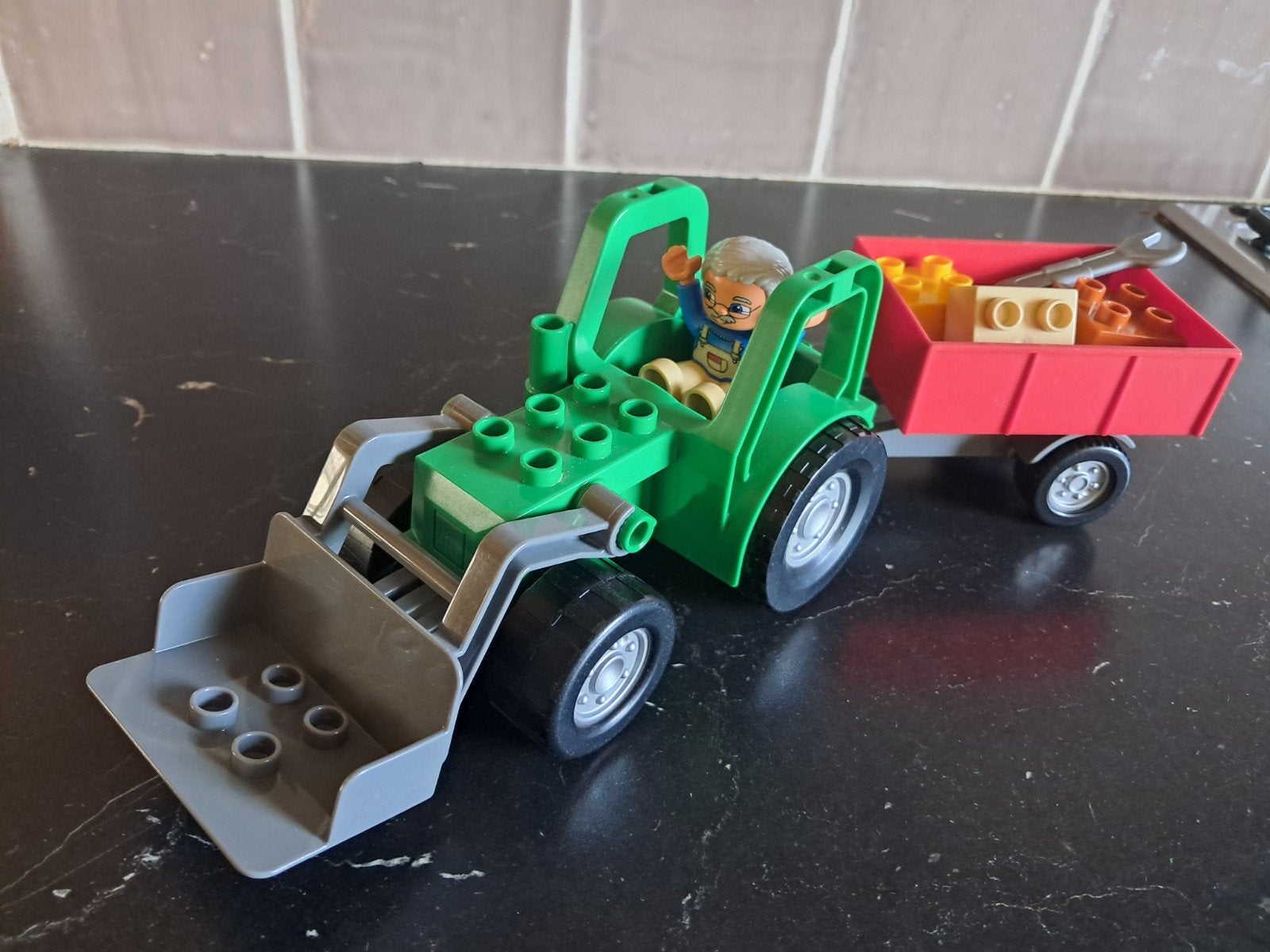 duplo 4687 boer met tractor, Ophalen of Verzenden, Zo goed als nieuw, Duplo