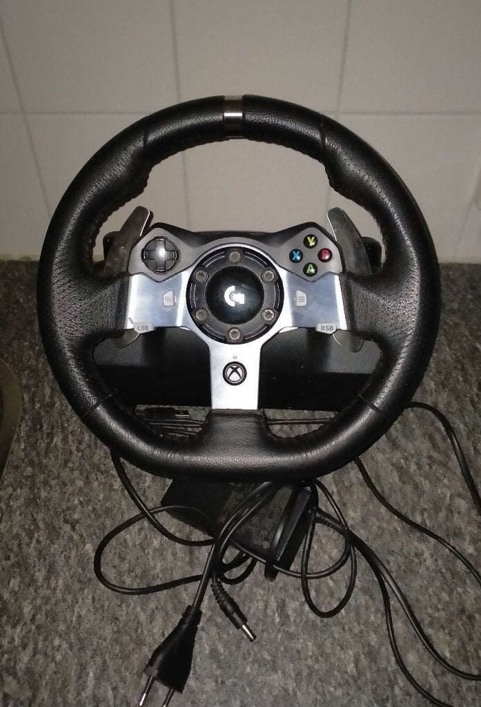 logitech g920 racestuur met pedalen en voeding, 1 speler, Racen en Vliegen, Ophalen of Verzenden, Zo goed als nieuw