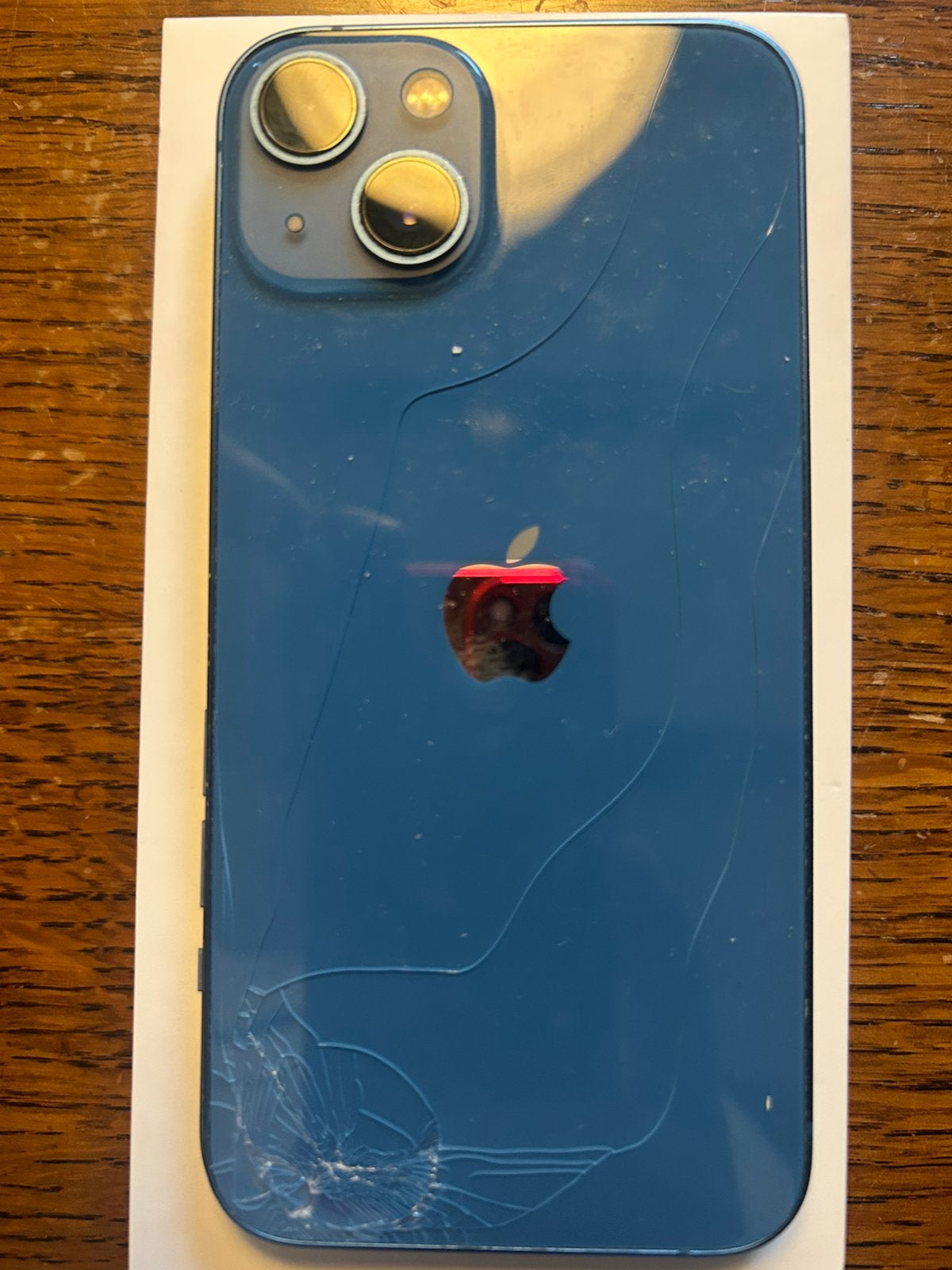 iPhone 13 Blauw 128GB - Achterkant beschadigd, IPhone 13, Ophalen of Verzenden, 81 %, Zonder simlock
