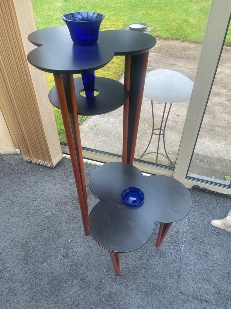 Unieke bijzettafel/plantenstandaard met 3 niveaus, Minder dan 55 cm, Gebruikt, Verzenden, Overige vormen