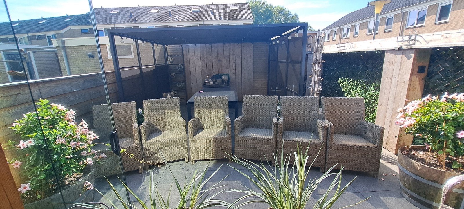 6 stevige tuinstoelen, Tuin en Terras, Tuinstoelen, Ophalen, Zo goed als nieuw, Kunststof