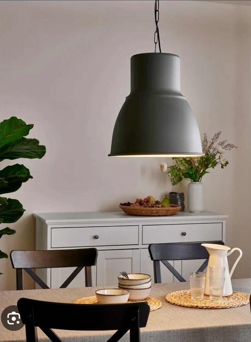 2x IKEA Hektar hanglamp, 47 cm,  nieuw in verpakking, Ophalen, Zo goed als nieuw, E27 (groot)