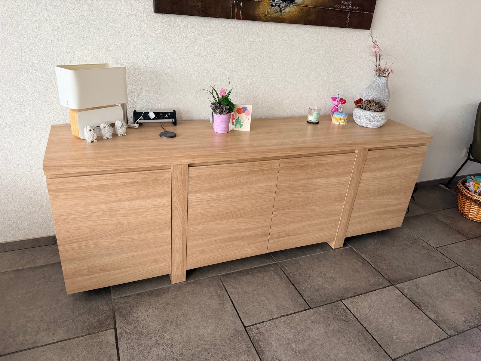 Zeer nette licht eiken look dressoir, Ophalen, Eikenhout, 150 tot 200 cm, Zo goed als nieuw