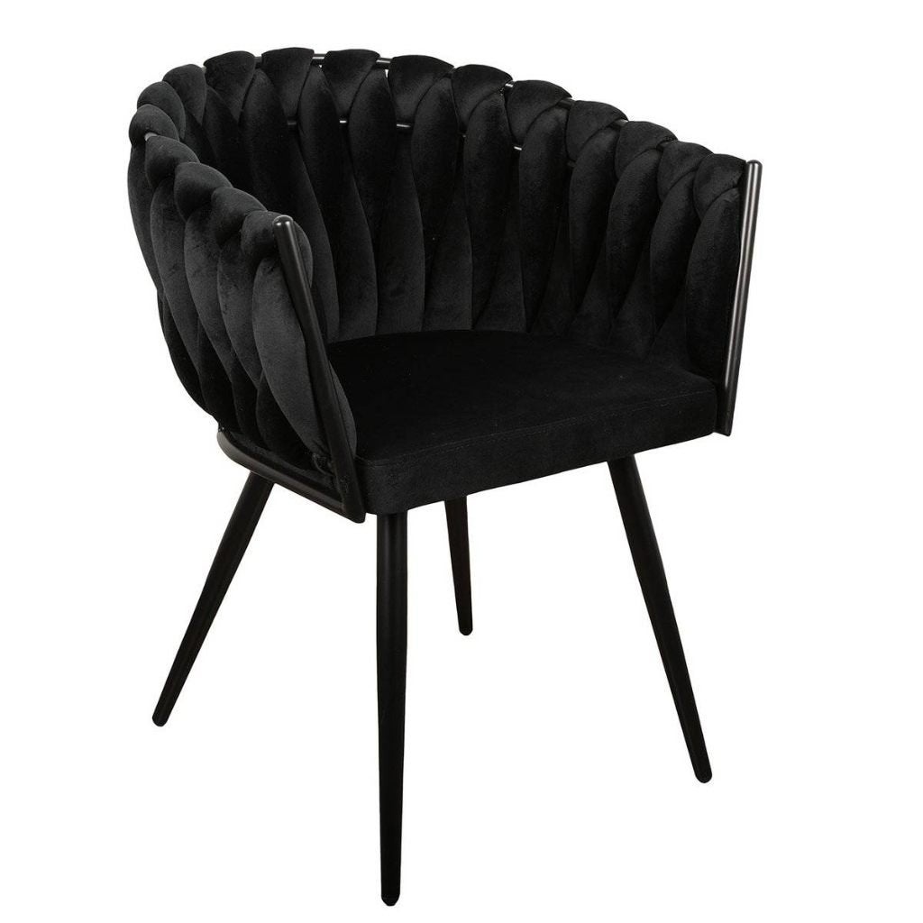 Wave stoel zwart (Set van 2) - Pole To Pole, Modern, Design, Elegant, Twee, Zwart, Nieuw