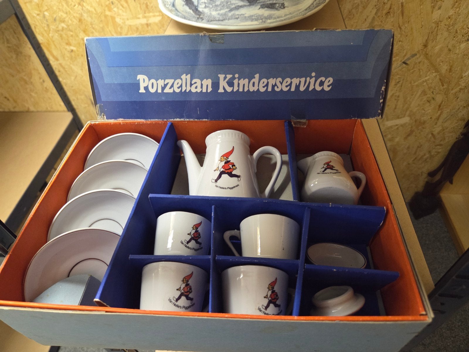 Vintage Van Nelle's Piggelmee porselein kinderservies, Ophalen