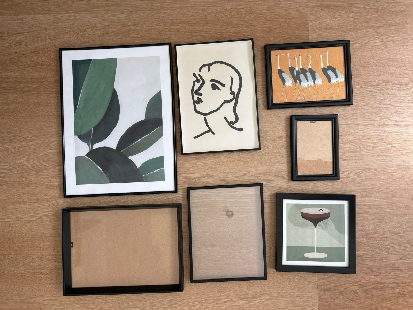 Gratis fotolijstjes zwart (7 stuks), Ophalen, Zo goed als nieuw