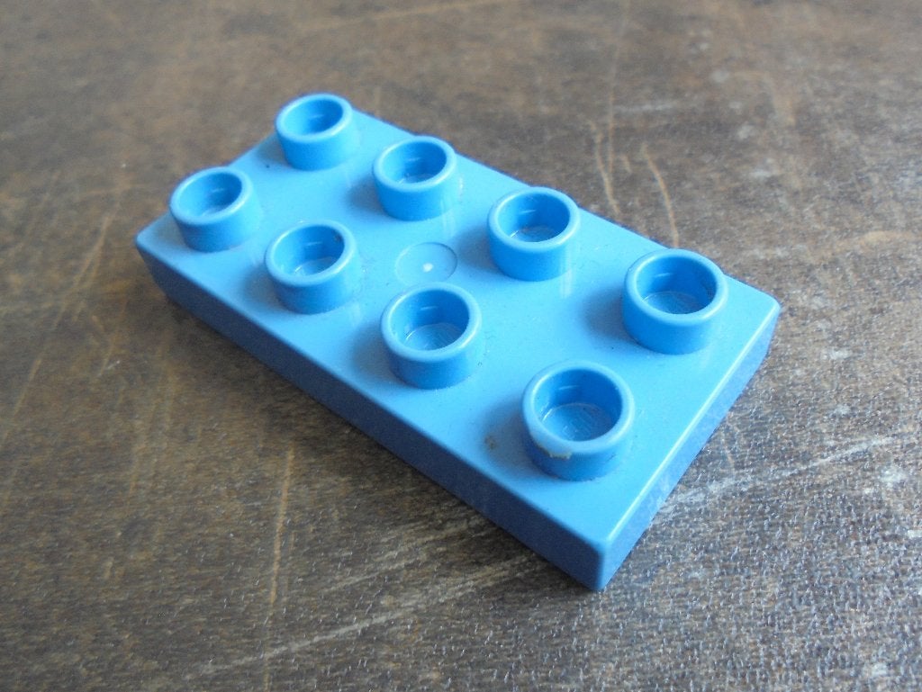 Lego Duplo Plate 2x4x0,5 (zie foto's) 7, Ophalen of Verzenden, Gebruikt, Losse stenen, Duplo