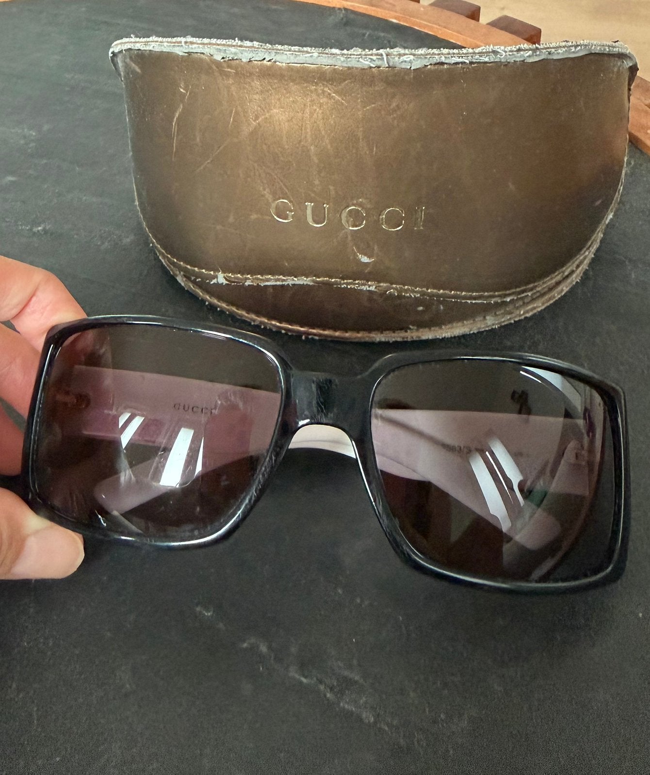 zonnebril gucci, Ophalen of Verzenden, Zo goed als nieuw, Zwart, Overige merken