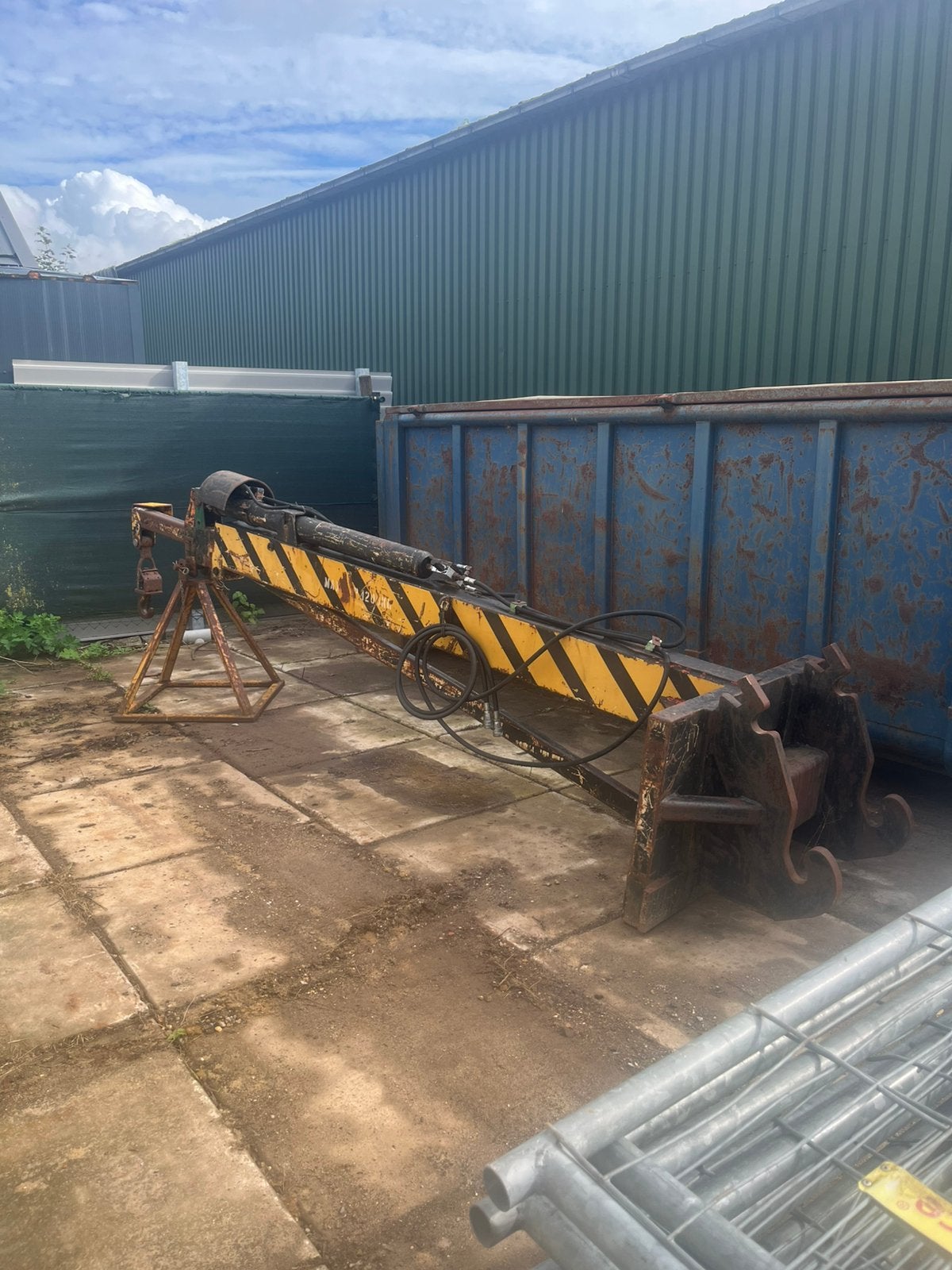 Jib hydraulisch uitschuifbaar, Ophalen