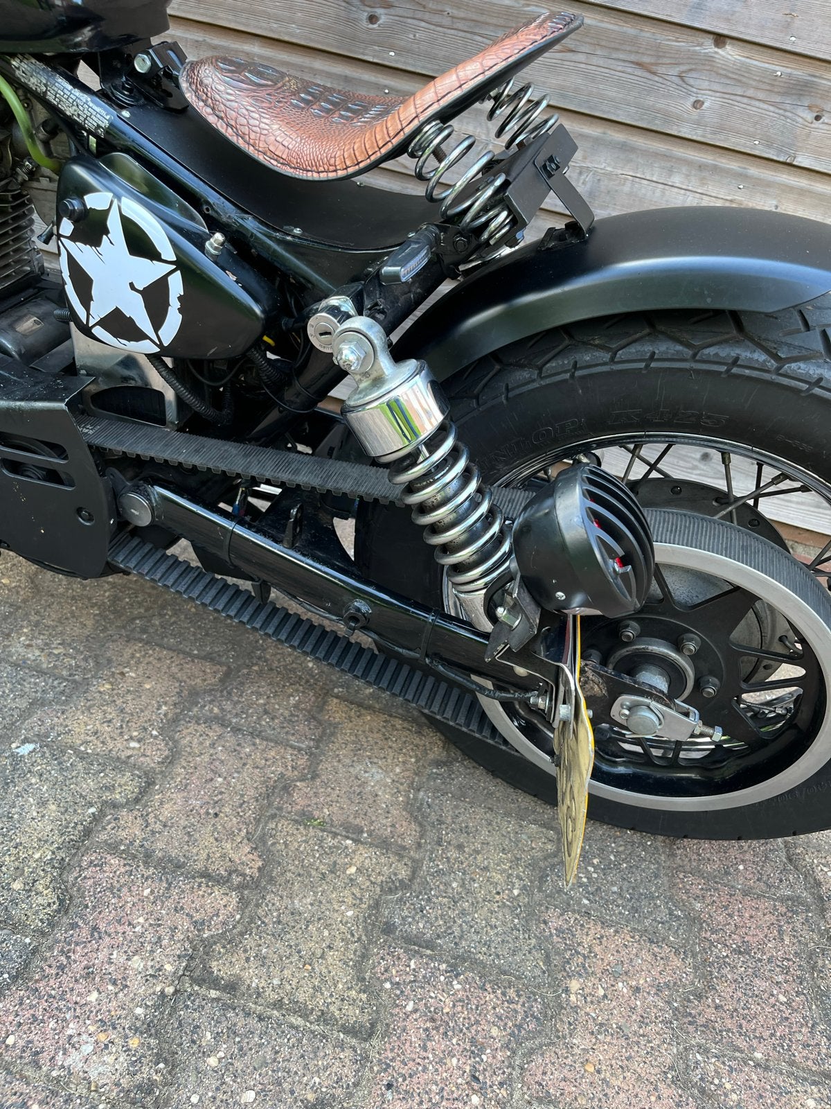 Unieke Custom Chopper - Zwart met bruin zadel, Motoren, Chopper, Gebruikt, Particulier, Meer dan 35 kW