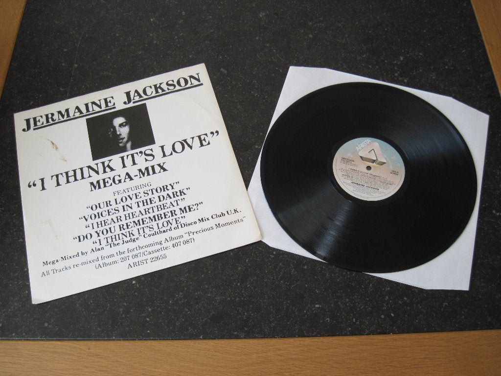 Jermaine Jackson-I think it's love(mega-mix)(12 inch/45 rpm), Gebruikt, Pop, 12 inch, Overige typen