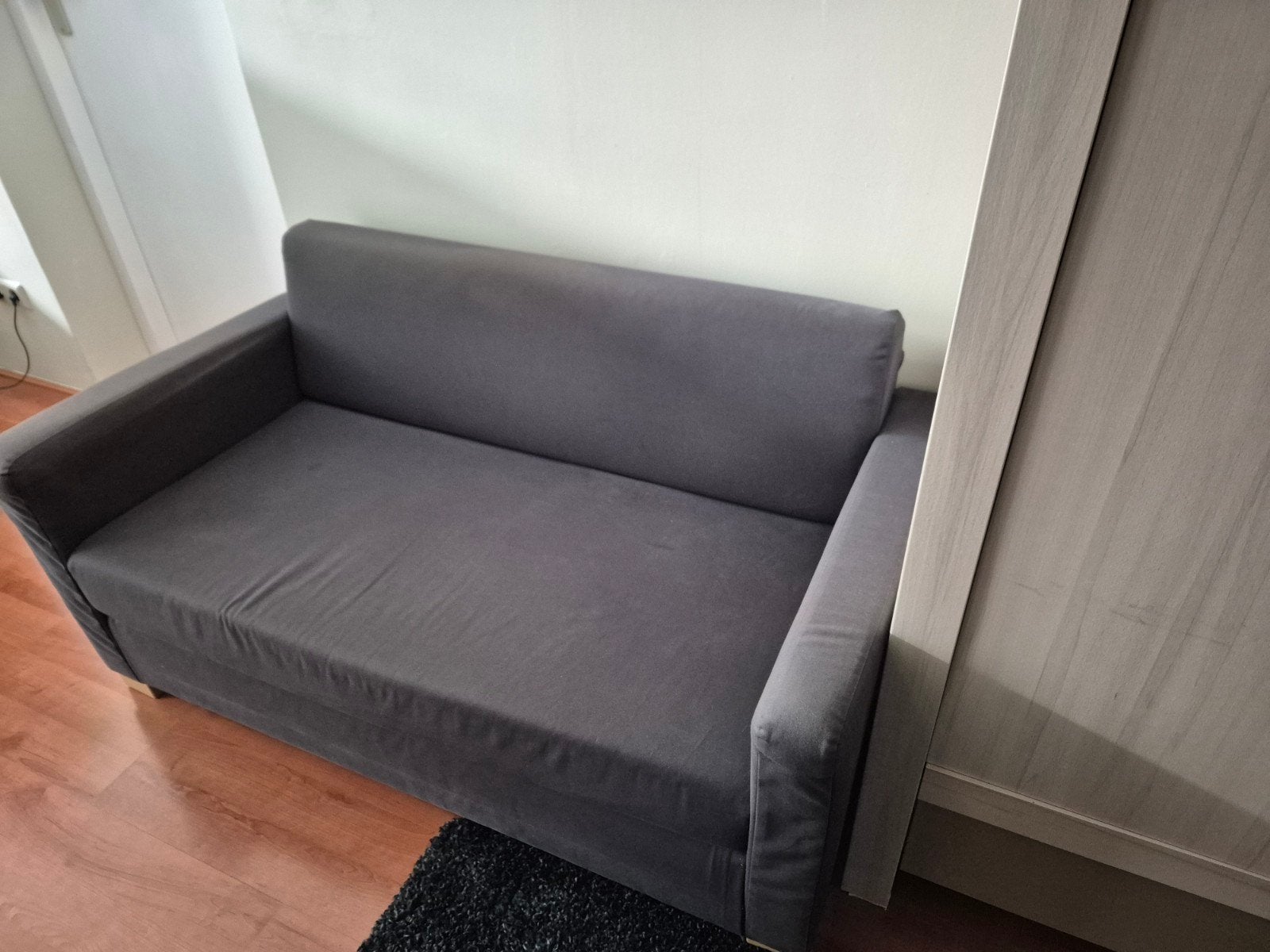 Gratis slaapbank antraciet Ikea, Ophalen of Verzenden, Tweepersoons, 140 cm