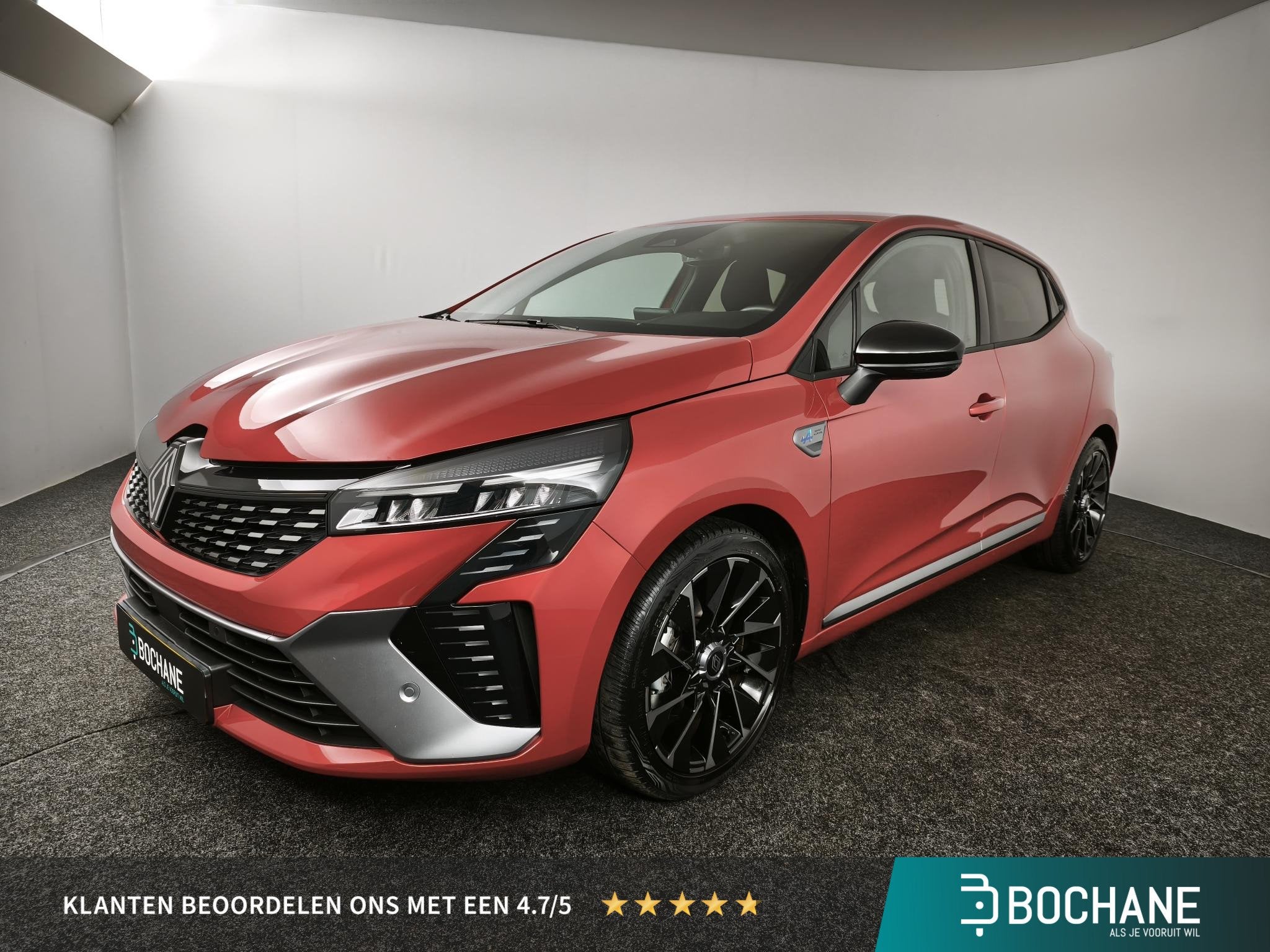 Renault Clio 1.6 E-Tech Full Hybrid 145 esprit Alpine | Came, Dealer onderhouden, Gebruikt, Met garantie (alle), Leder en Stof