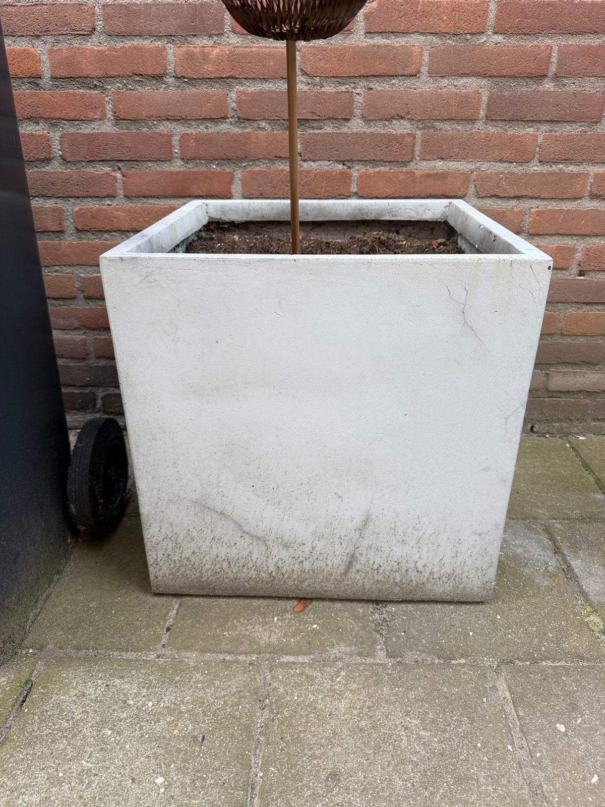 Grote vierkante plantenbak 50x50x50 cm, Tuin en Terras, Bloembakken en Plantenbakken, Ophalen, Gebruikt, Minder dan 60 cm, Vierkant