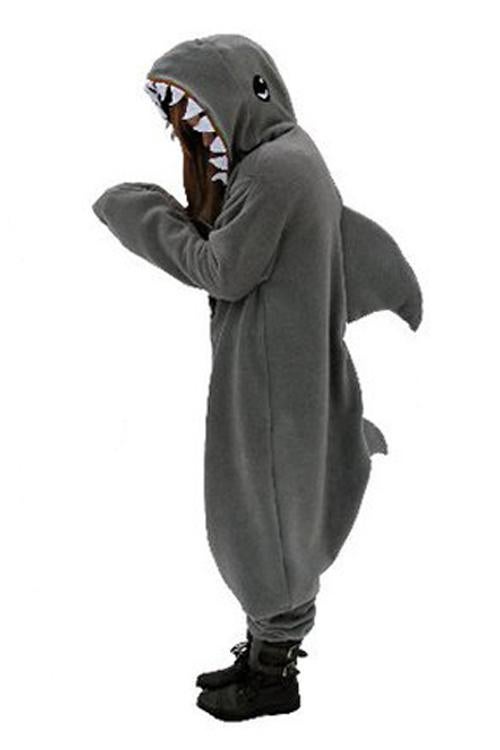 Haai onesie 140-146 Pak Kostuum Grijs Vis Oceaan Zee, Ophalen of Verzenden, Zo goed als nieuw, 134 t/m 140, Jongen of Meisje