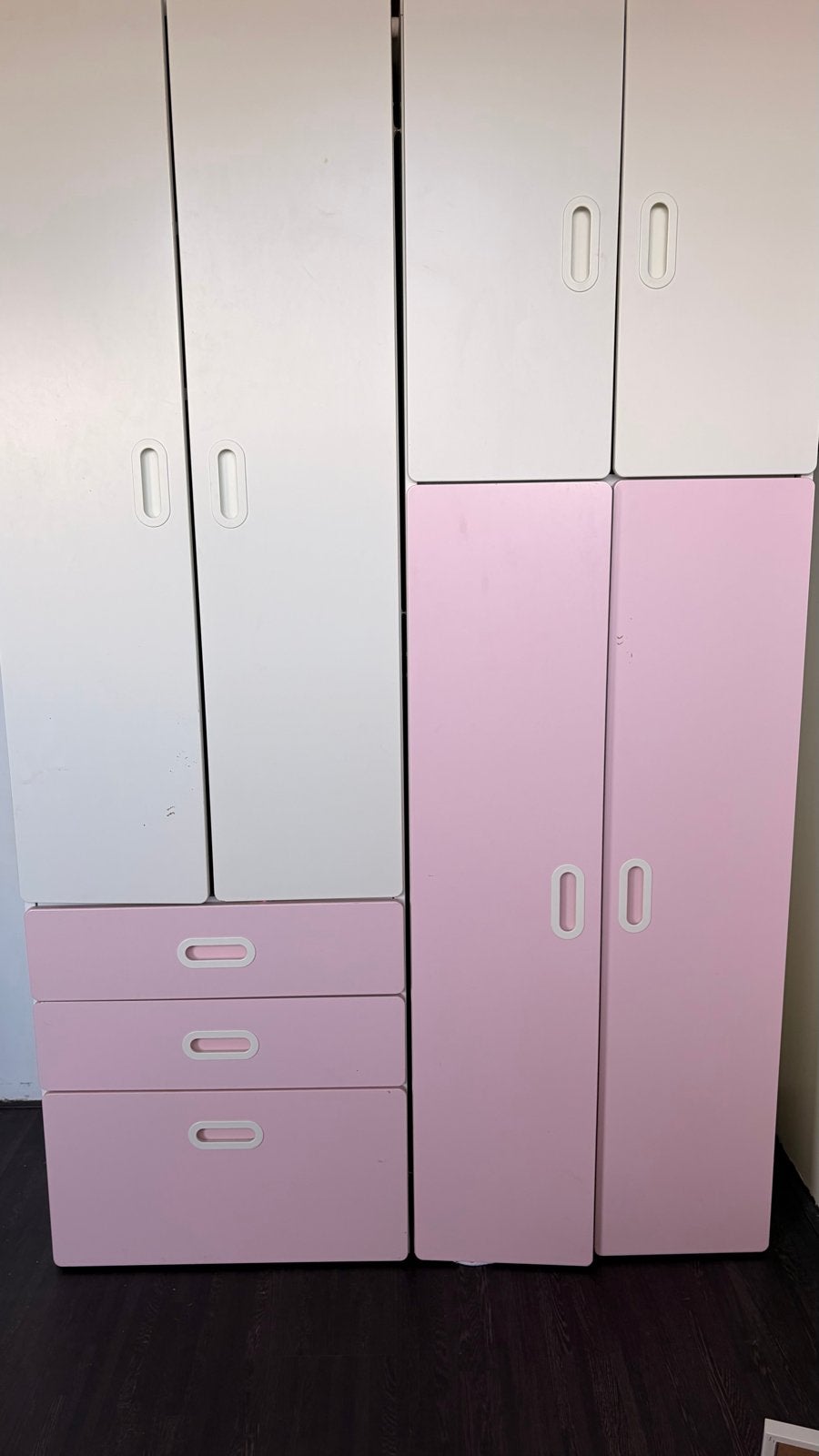 Ikea stuva roze kledingkast, Gebruikt, 100 tot 150 cm, 200 cm of meer, Overige houtsoorten