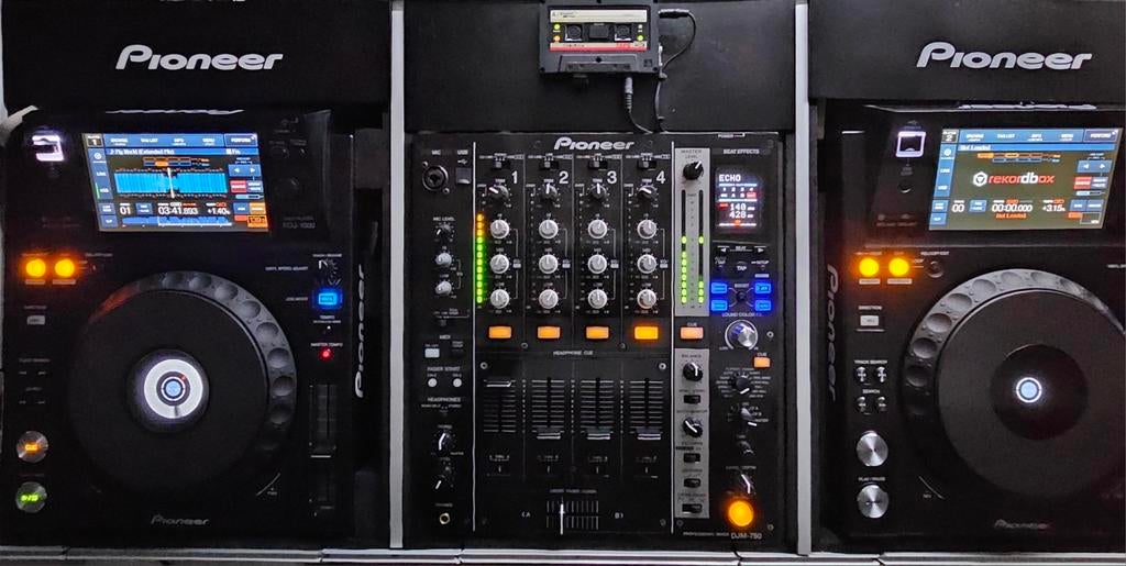 Pioneer DJ set met 2x XDJ-1000 en DJM-750, Ophalen of Verzenden, Zo goed als nieuw, Pioneer
