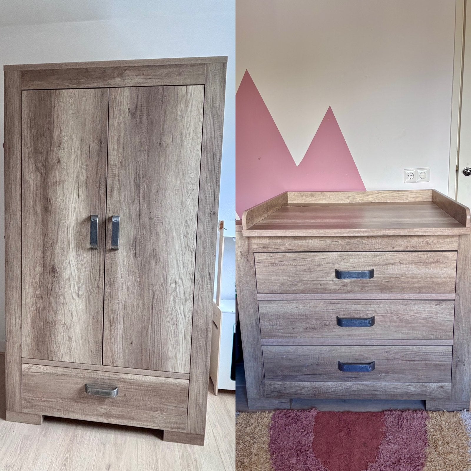 Kidsmill kast en commode incl bladvergroter en wandplankje, Ophalen, 50 tot 70 cm, 105 cm of meer, 100 cm of meer
