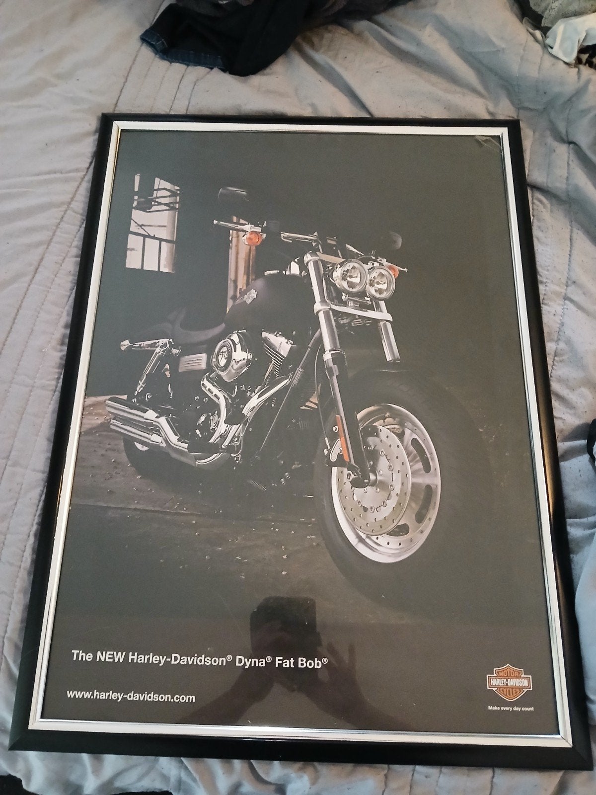 Prachtige lijst met poster Dyna Fat Bob, Verzamelen, Posters, Ophalen, Gebruikt, A1 t/m A3
