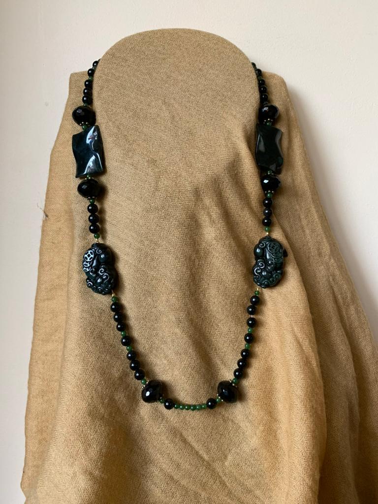 Jade pixiu amulet beschermt welvaart succes magie uniek, Sieraden, Tassen en Uiterlijk, Kettingen, Nieuw, Ophalen of Verzenden