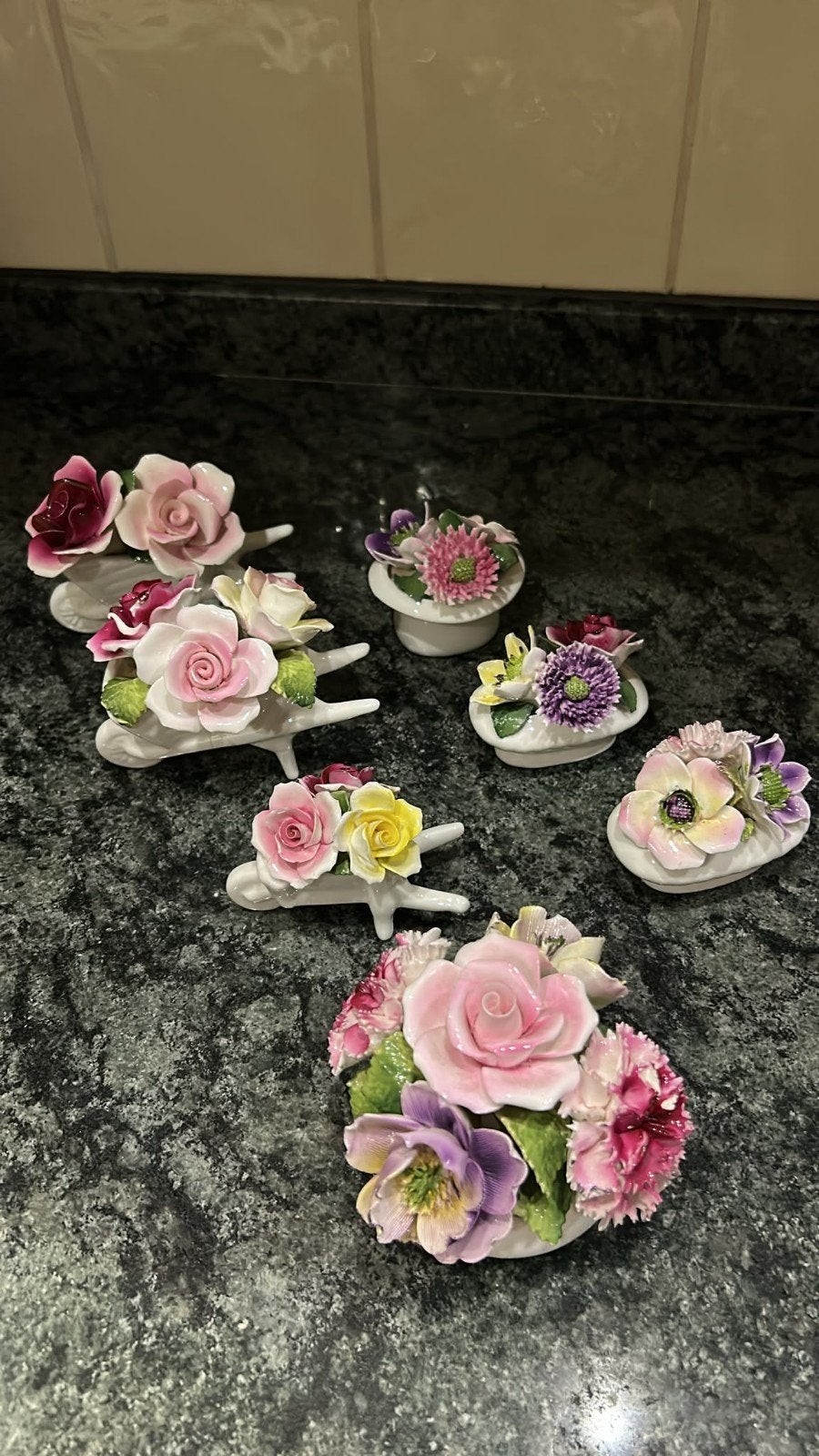 porseleinen bloemen beeldjes, Ophalen of Verzenden