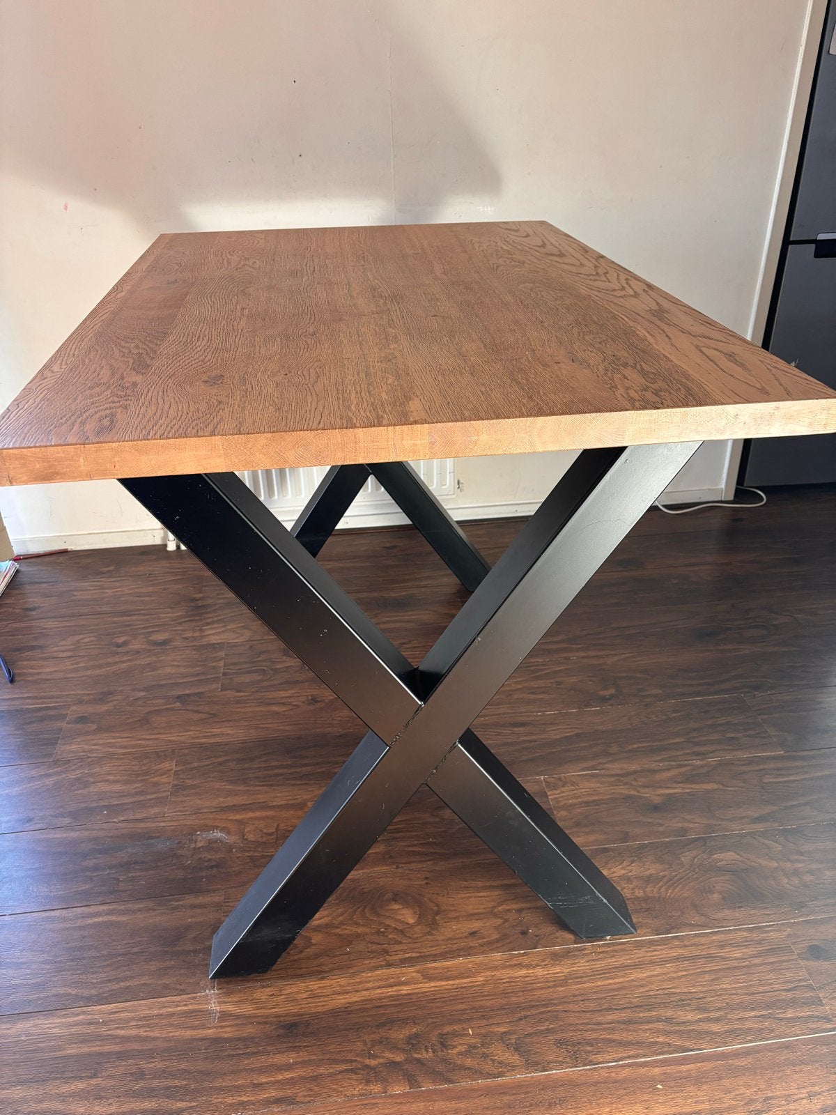 Eettafel met X-poten - 130x90x95 cm, Huis en Inrichting, Ophalen, Gebruikt, 100 tot 150 cm, 50 tot 100 cm