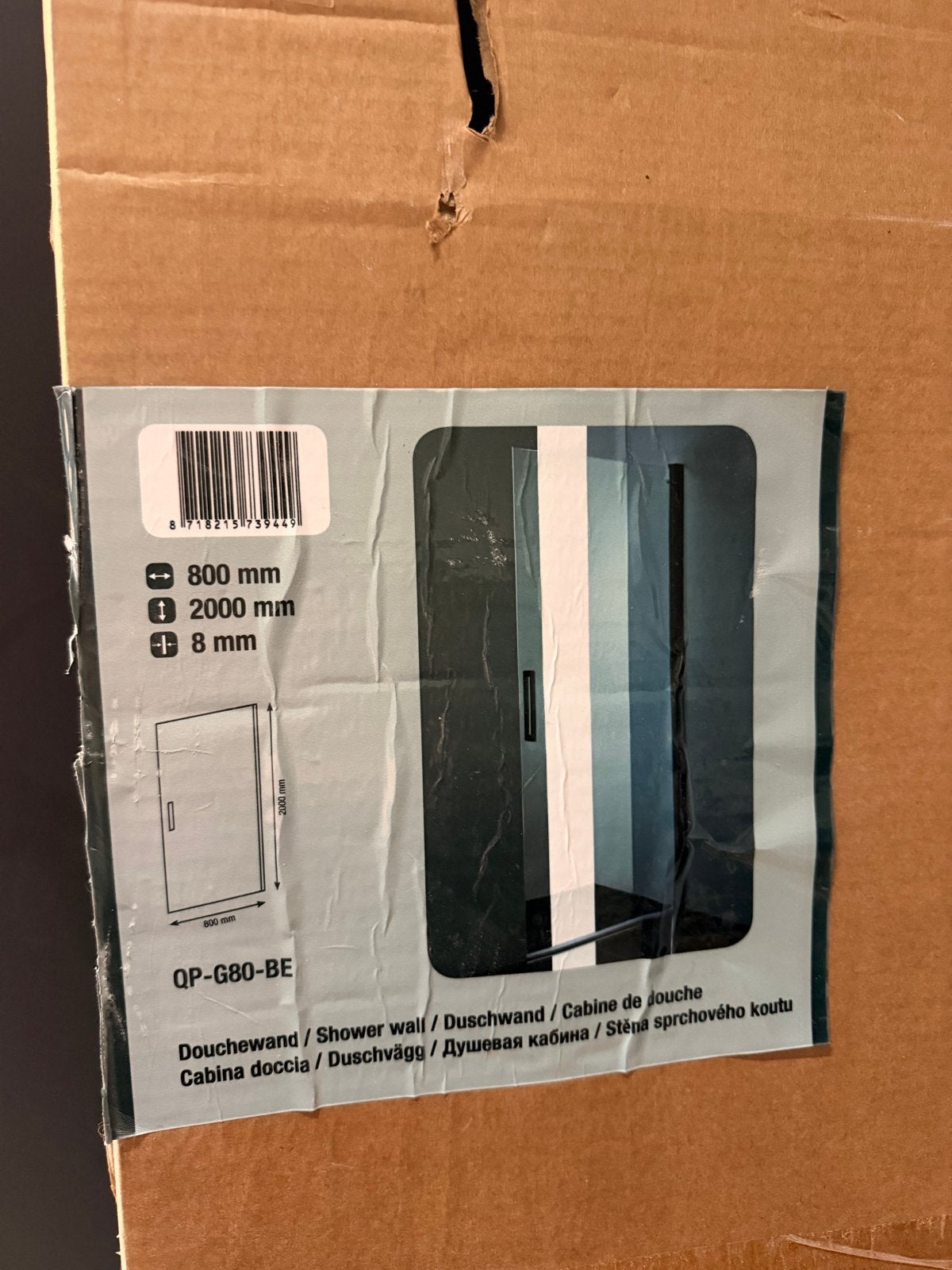 Revital Douchedeur Nis 80cm Nieuw in Doos, Ophalen, Nieuw, Glas, Douche