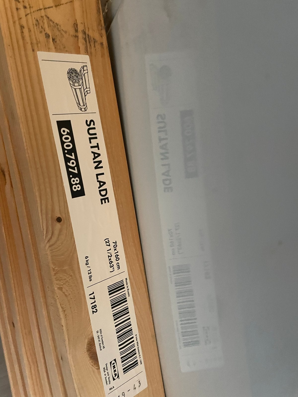 Lattenbodem 70x160 cm - IKEA SULTAN LADE - Zeer goede staat, Ophalen, 190 cm of minder, Zo goed als nieuw, Hout
