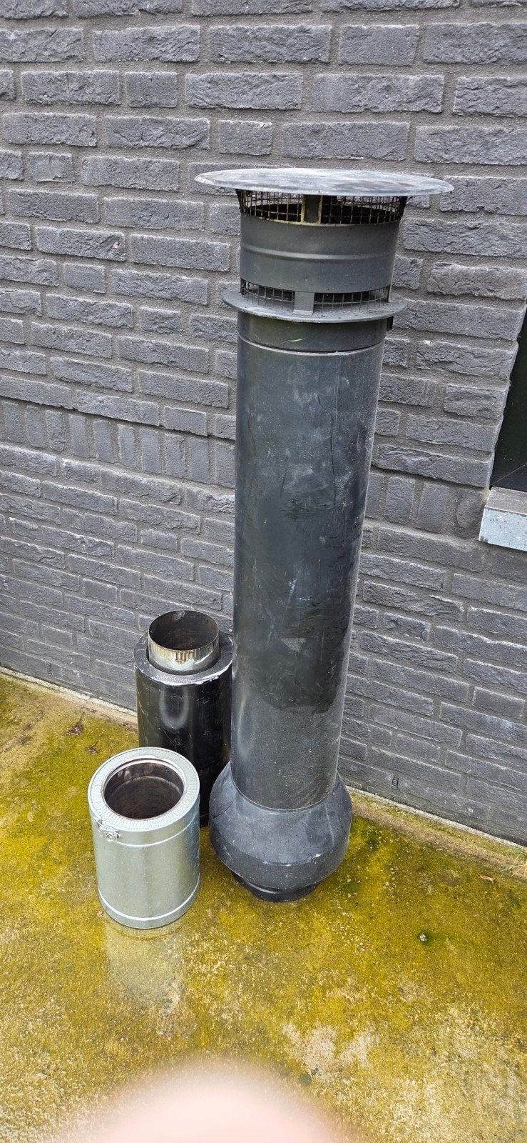 Rookkanaal rvs dubbelwandig 150 mm, Overige typen, Ophalen of Verzenden, Rvs, Minder dan 2 meter