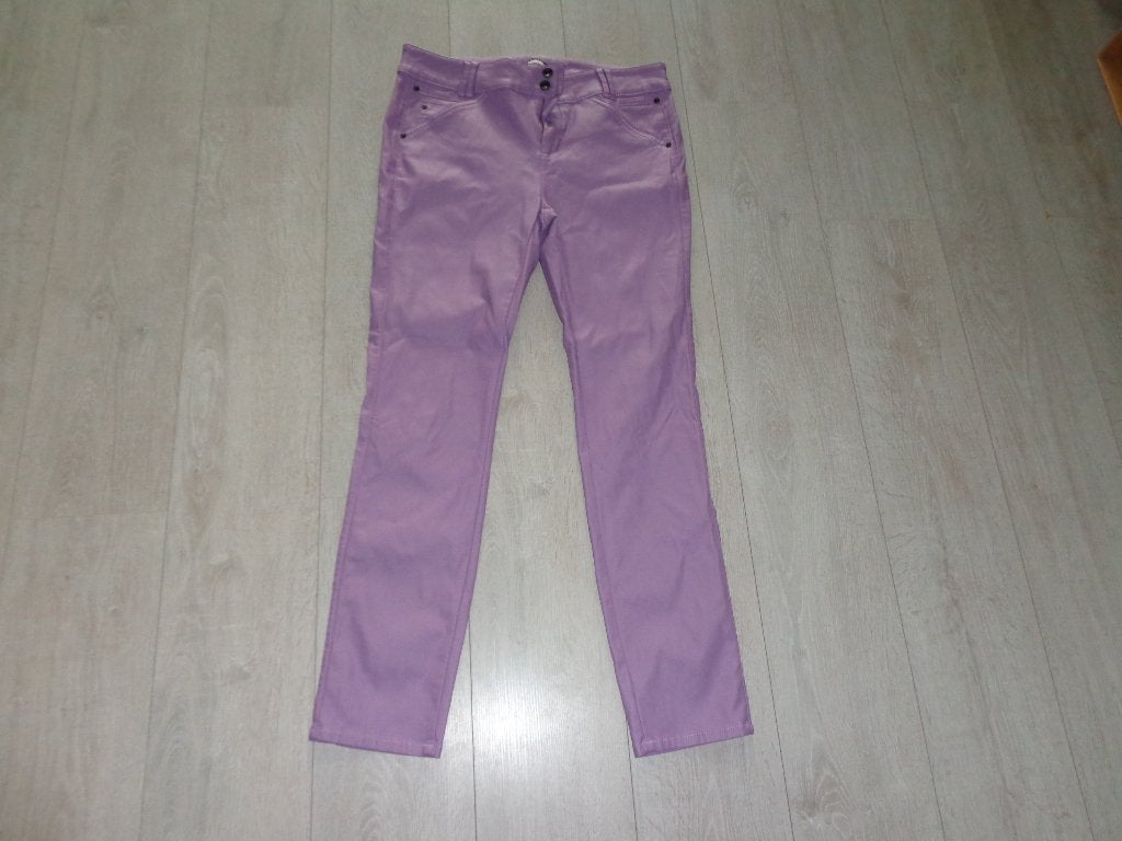 lila nepleren damesbroek van Street One, maat 42/32, Kleding | Dames, Broeken en Pantalons, Paars, Maat 42/44 (L), Ophalen of Verzenden