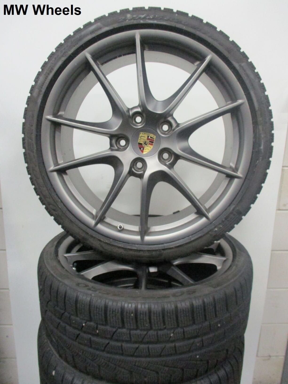 Porsche 20 inch velgen 911 991  2 en 2 S met winterbanden, Gebruikt, -, -, Banden en Velgen