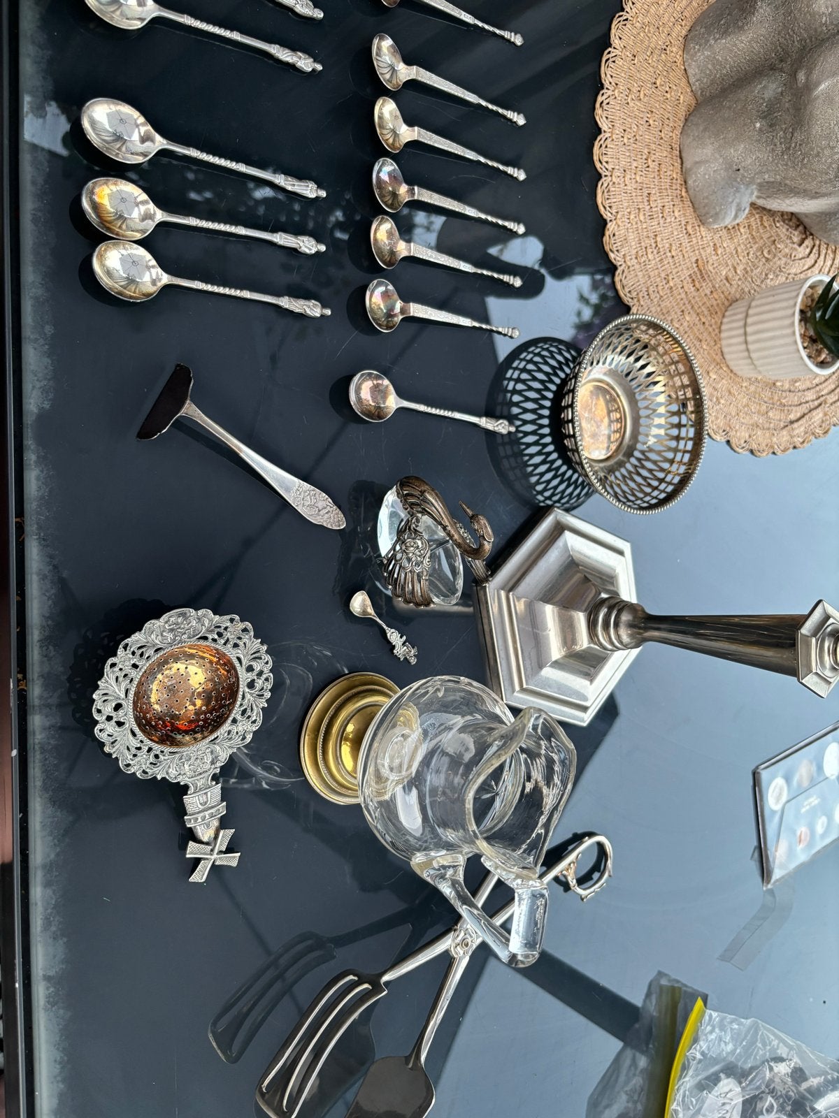 Antieke zilveren en verzilverde voorwerpen - diverse collect, Ophalen of Verzenden, Zilver