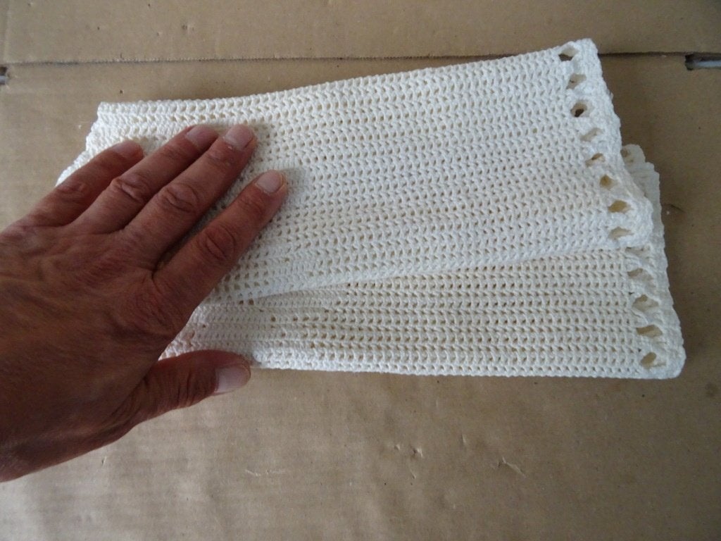 Curiosa collectie vintage gehaakte gordijntjes valletjes 9x, Ophalen of Verzenden