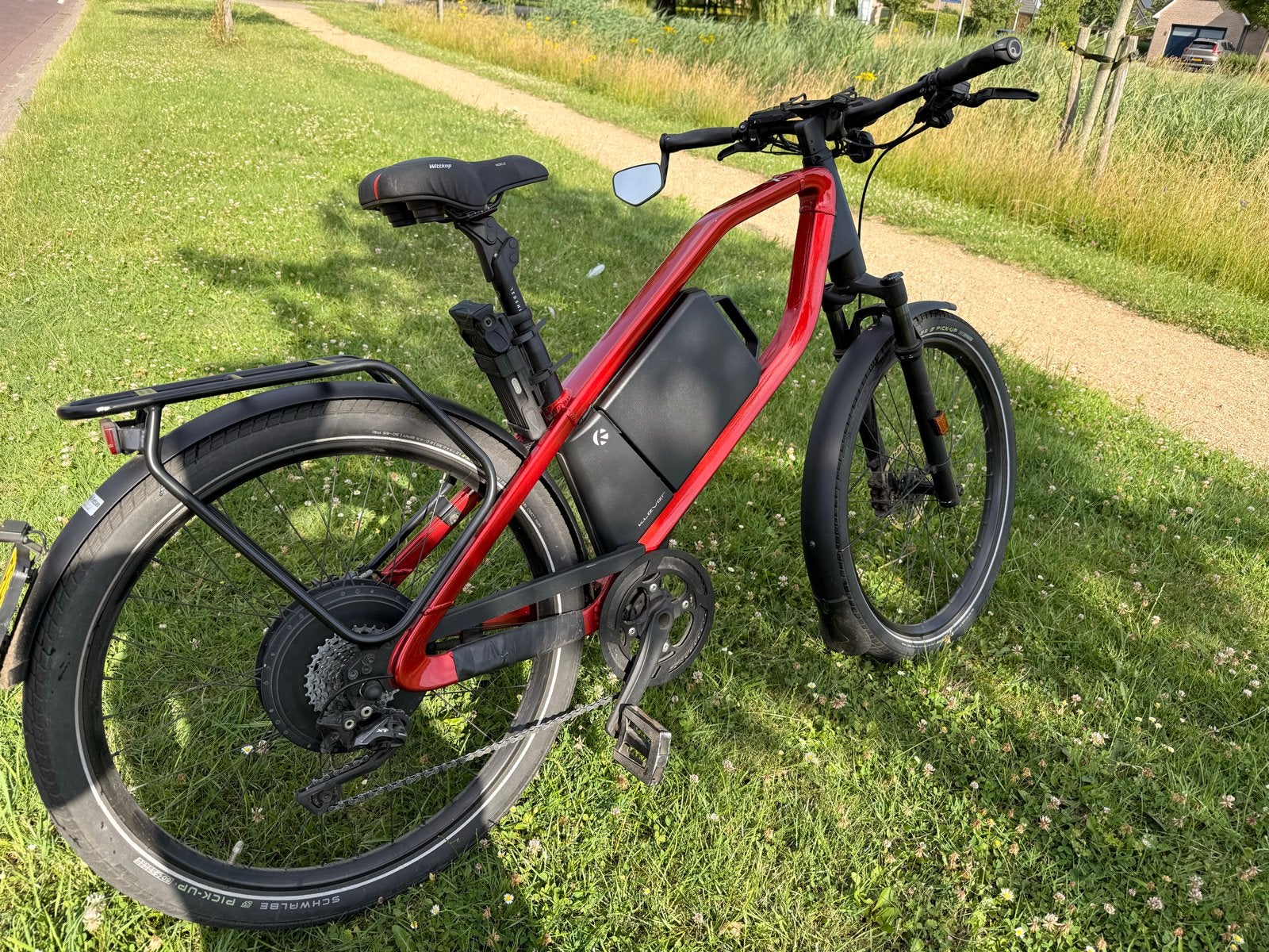 Klever X Speed Pedelec 2023 maat L - Rood + verende zadelpen, Fietsen en Brommers, Gebruikt, 51 tot 55 cm, 50 km per accu of meer