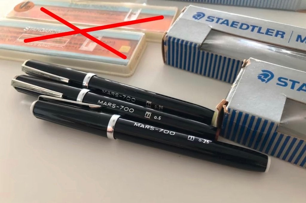 Staedtler 3x Mars 700 vintage - zeldzaam vintage, Ophalen of Verzenden, Nieuw, Potlood of Stift