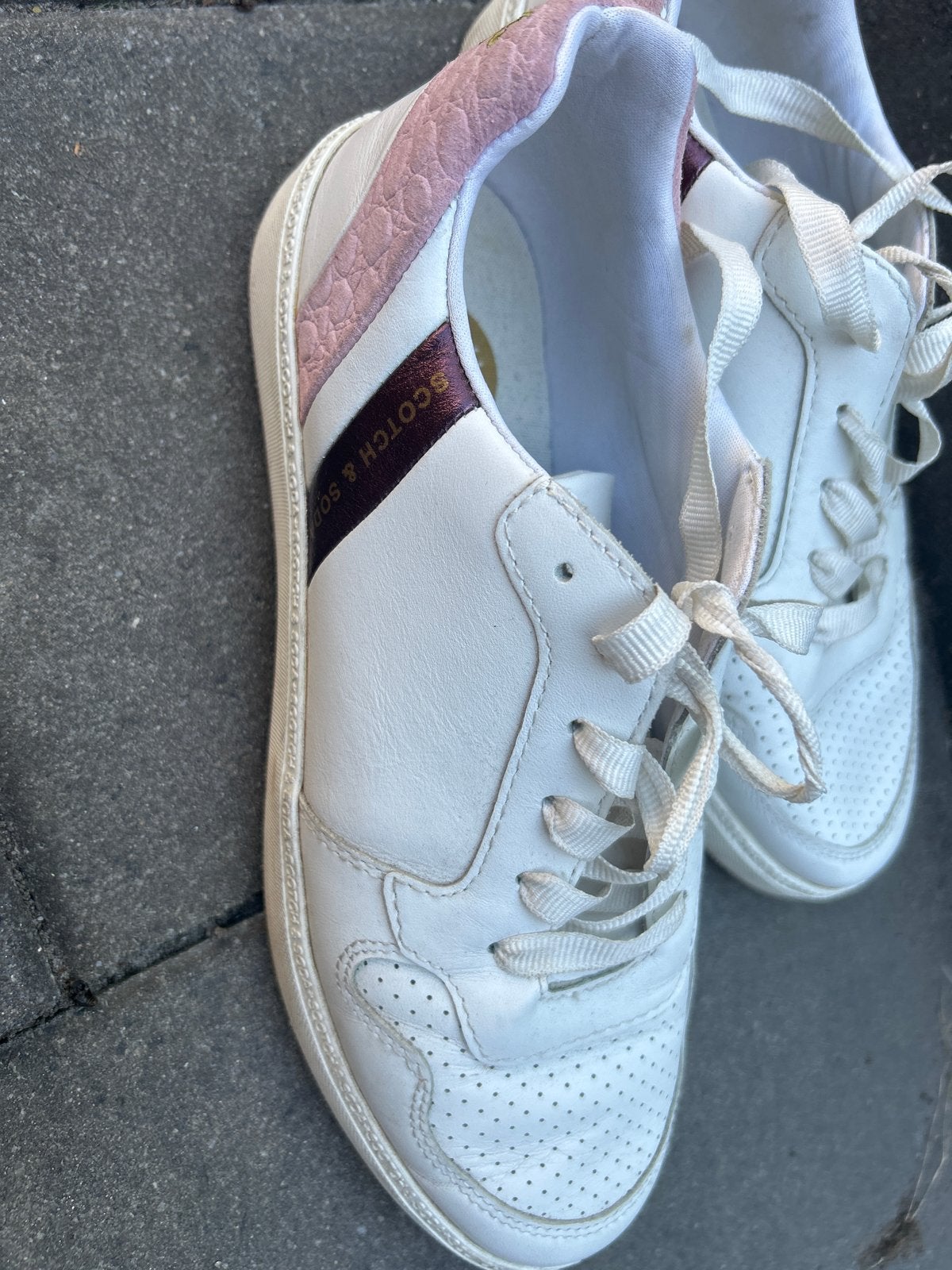 Scotch & Soda sneakers, amper gedragen, Kleding | Dames, Ophalen, Zo goed als nieuw, Wit, Sneakers of Gympen
