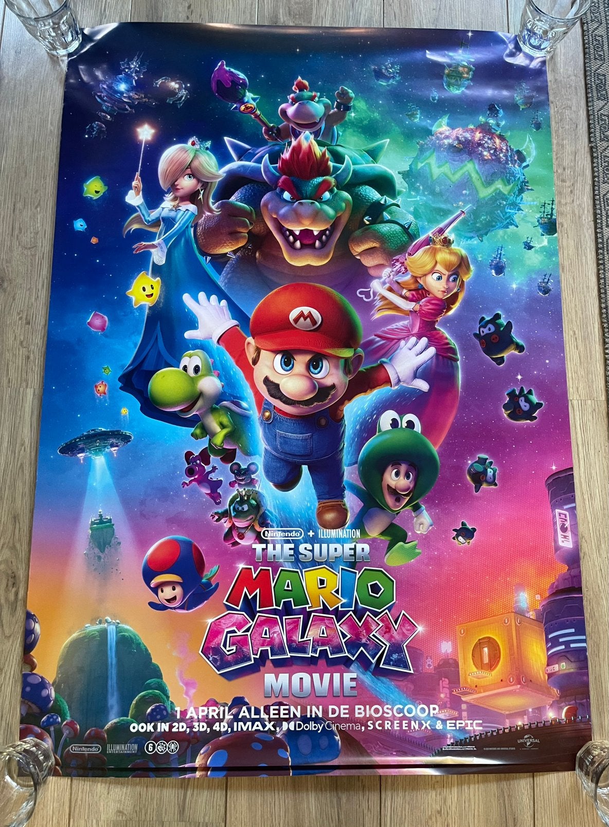 Super Mario 2 Filmposter 100 x 70 cm, Ophalen of Verzenden, Zo goed als nieuw, A1 t/m A3, Film en Tv