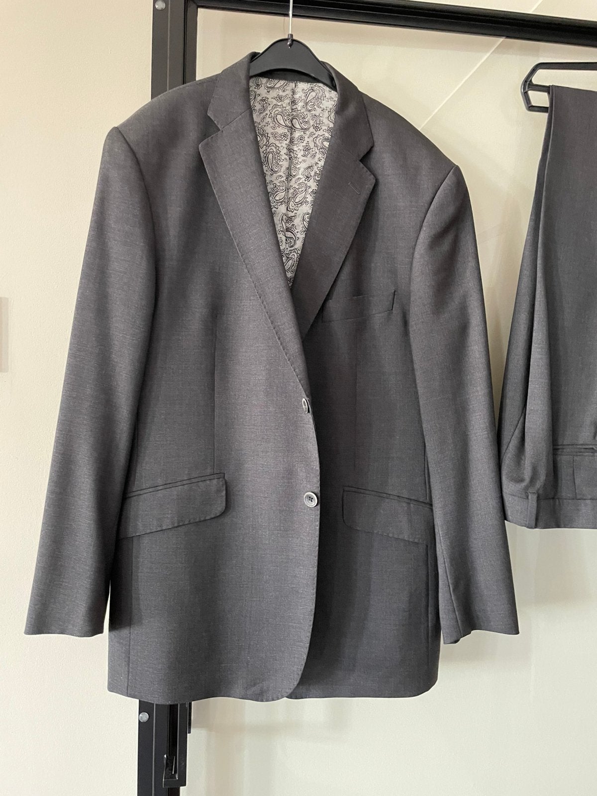 Antraciet herenkostuum. Maat 52. Handgemaakt. Izgst., Kleding | Heren, Ophalen of Verzenden, Zo goed als nieuw, Maat 52/54 (L)