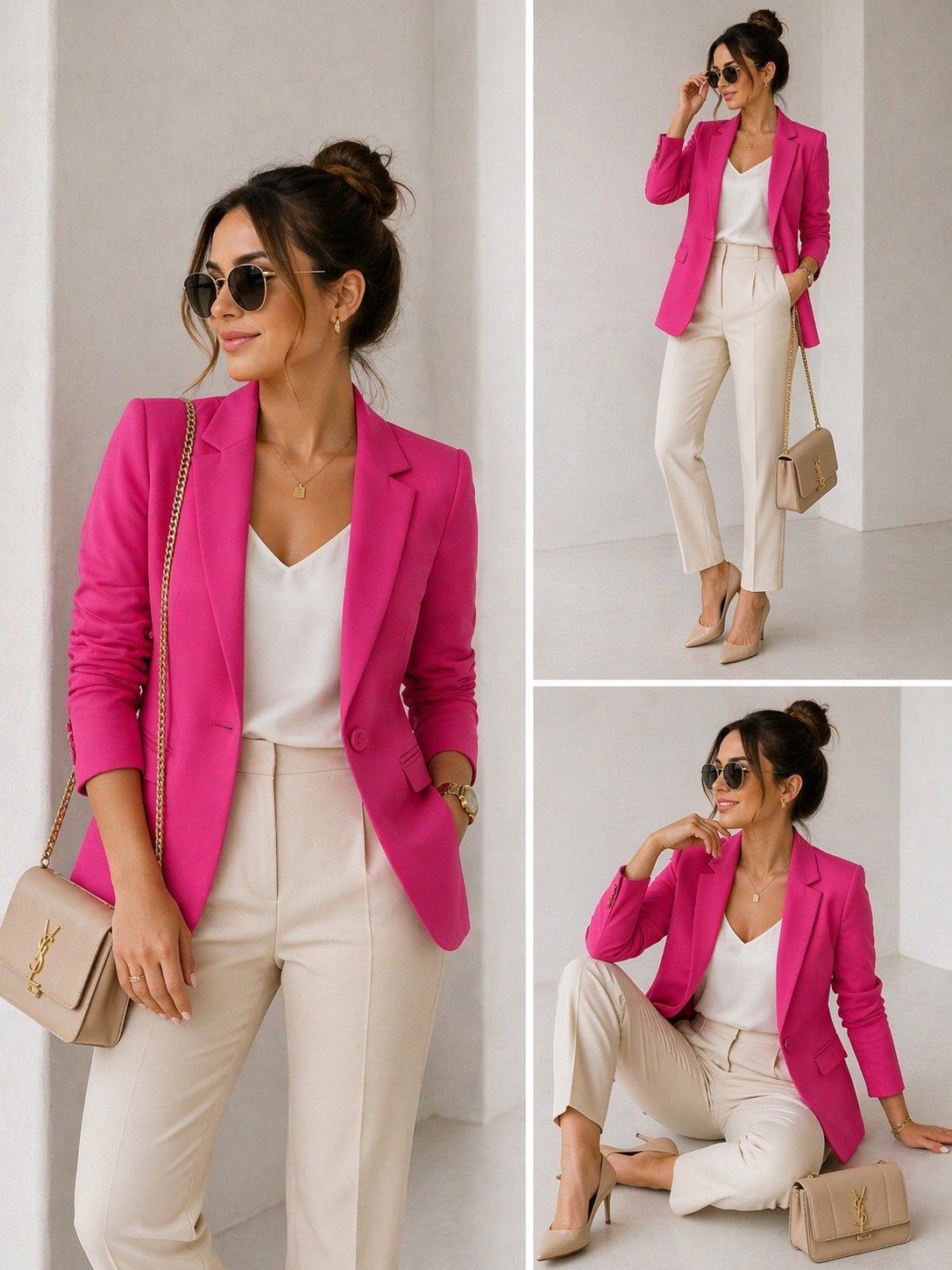 Stradivarius roze fuchsia getailleerde blazer maat xs, Onbekend, Nieuw, Ophalen of Verzenden, Roze