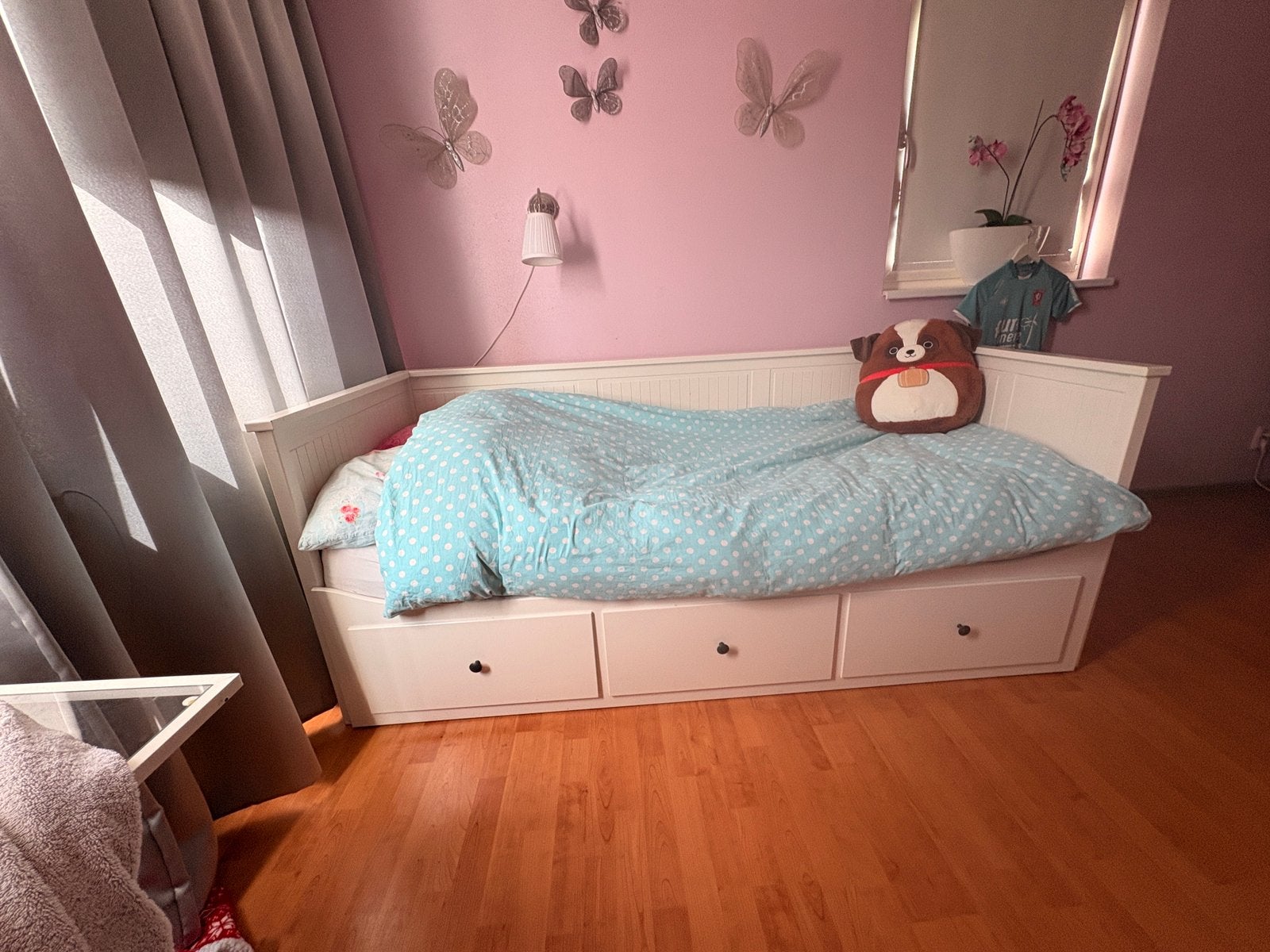 IKEA Hemnes bedbank met 3 lades, wit, Ophalen, Gebruikt, Eenpersoons, Wit