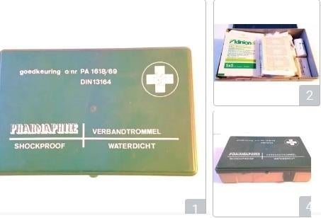 Oude verbandtrommel. EHBO Pharmaphile, Ophalen of Verzenden, Huis en Inrichting