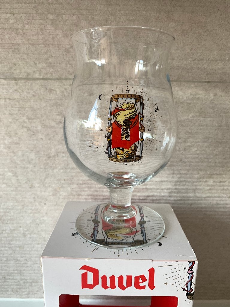 Nieuw Collectors Duvel glas Joe Robinson Zandloper, Ophalen of Verzenden, Nieuw, Glas of Glazen, Duvel