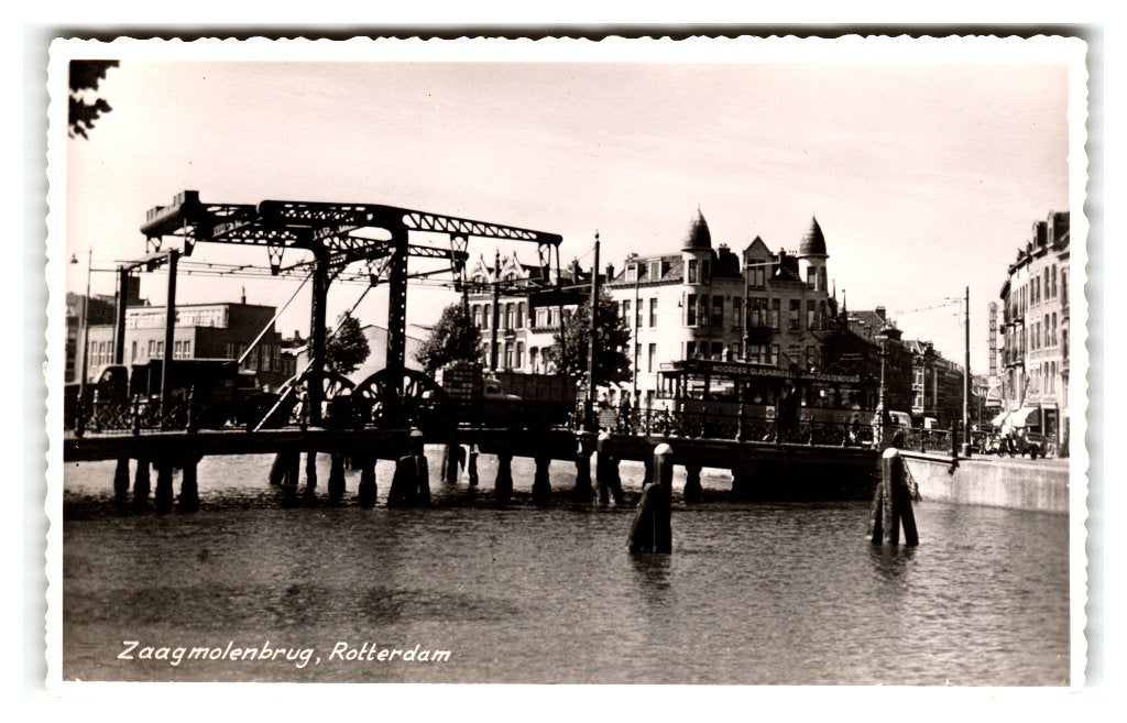 Rotterdam, Zaagmolenbrug - Tram, Verzenden, 1940 tot 1960, Ongelopen, Zuid-Holland