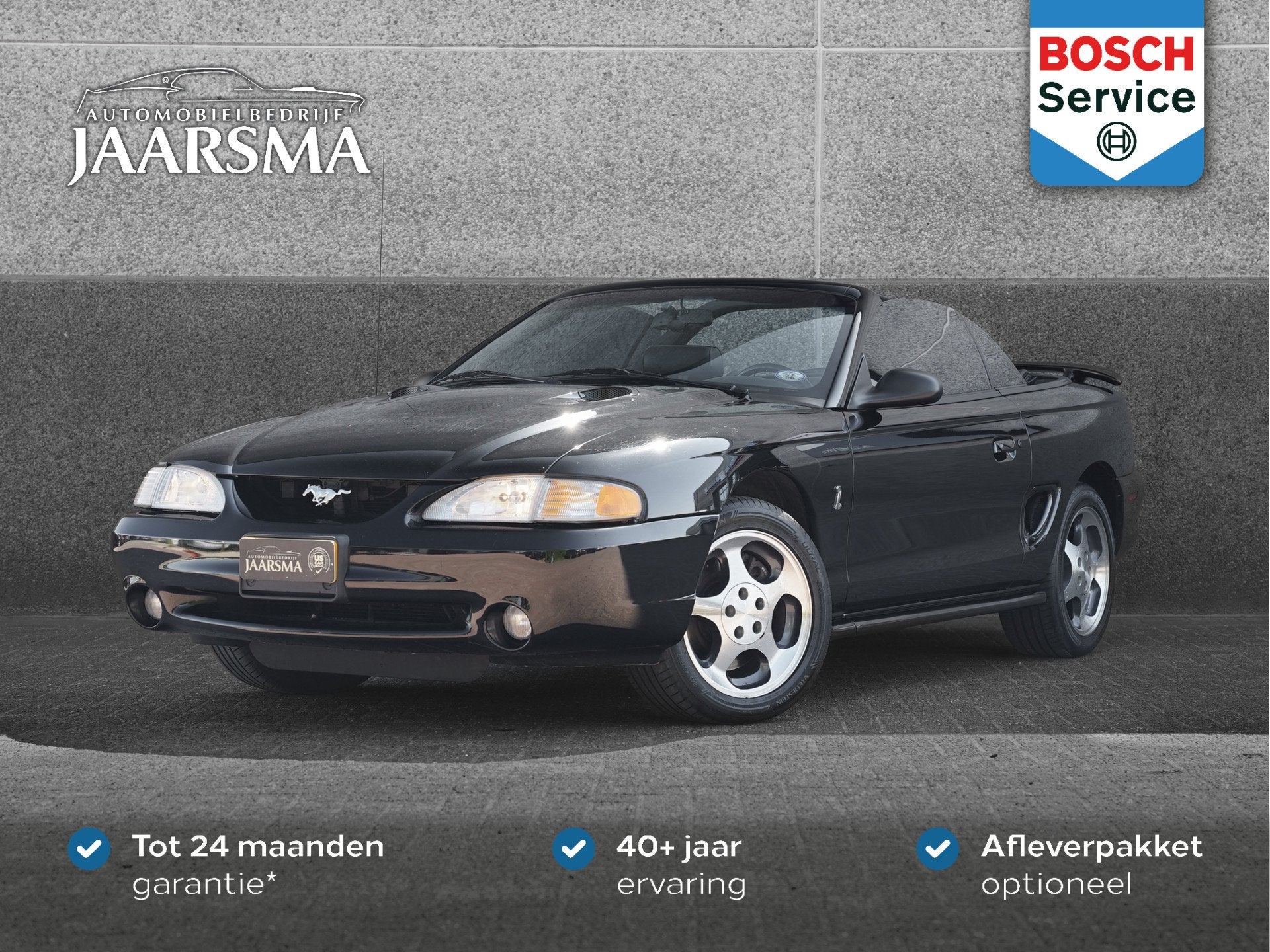 Ford SVT Mustang Cobra 4.6L V8 DOHC |Handgeschakeld |Elektri, Zwart, Cabriolet, 4 stoelen, Zwart
