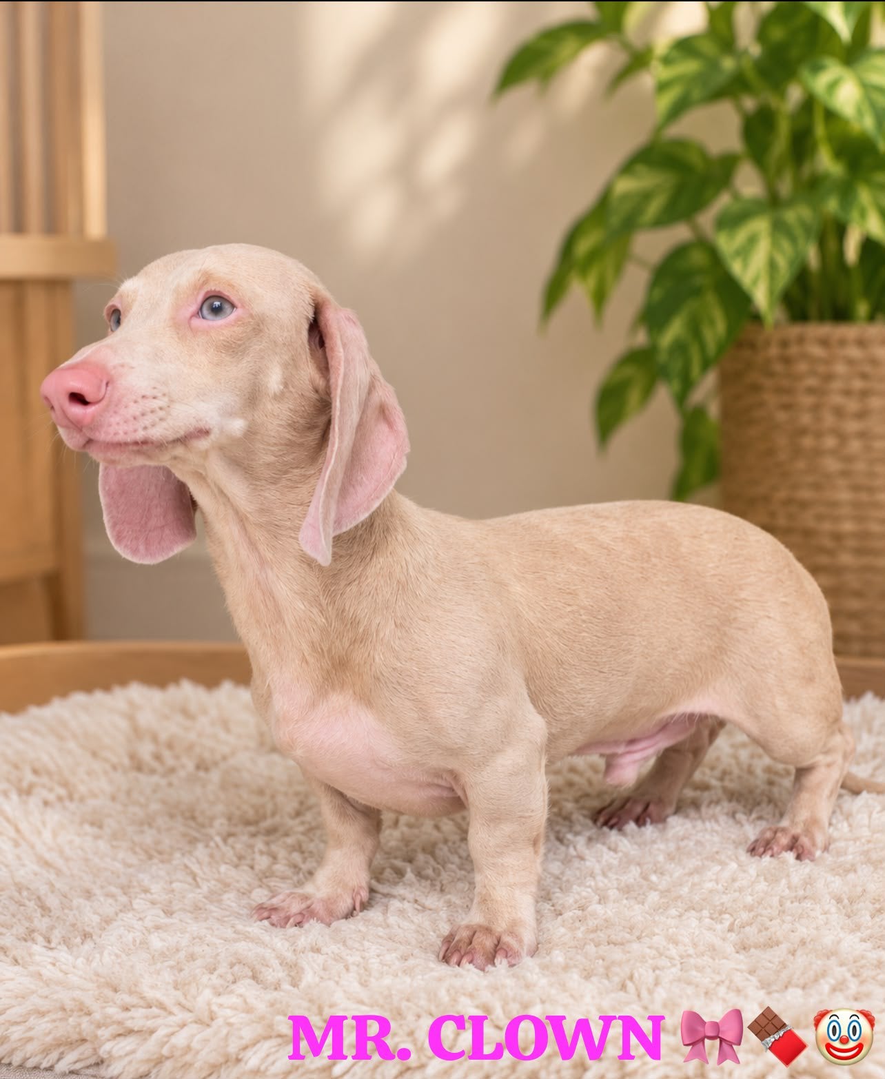 Teckel pink caramel drekreu (niet te koop), Particulier, Reu, 1 tot 2 jaar, Buitenland