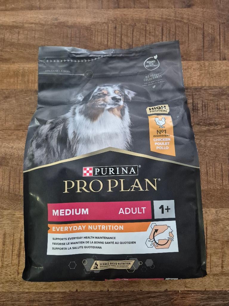 3kg Purina pro plan medium adult 1+ NIEUW in verpakking, Ophalen of Verzenden, Hond