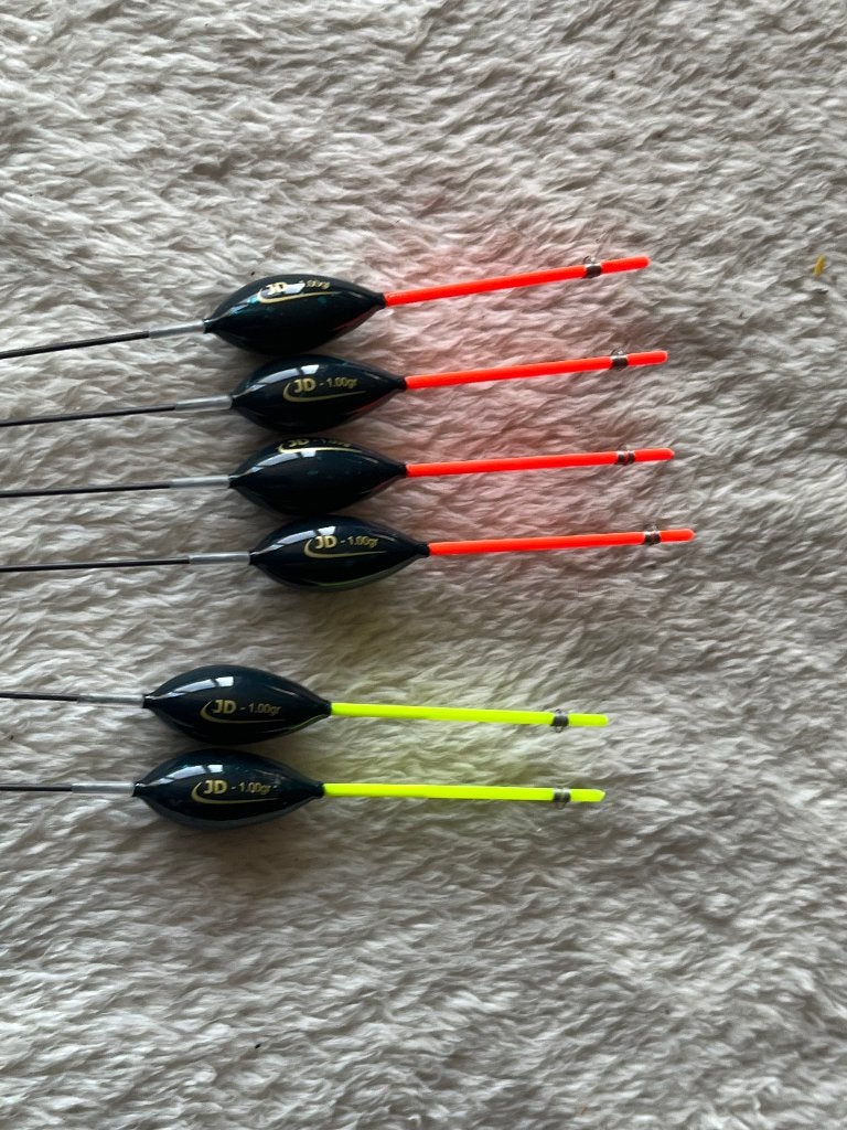 adv 535 / NIEUW set 6 inline dobbers JD FLOAT 1,00gr, Ophalen of Verzenden, Nieuw, Dobber of Lood