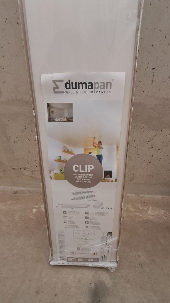 Wandbekleding Dumapan Clip wit essen 1200x250x10 mm, Ophalen, Nieuw, Overige materialen, Minder dan 20 mm