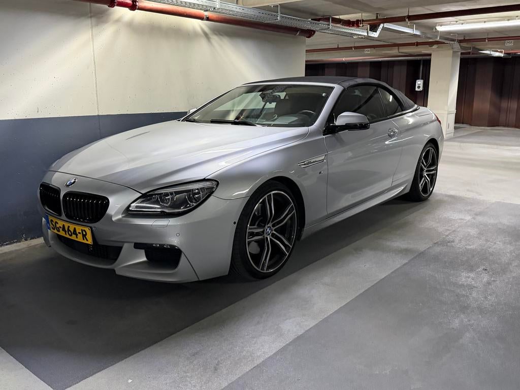 BMW 6-Serie 640I Cabrio 3.0 235KW Aut8 2018 Grijs, Auto's, Achterwielaandrijving, Zwart, Cabriolet, 1795 kg
